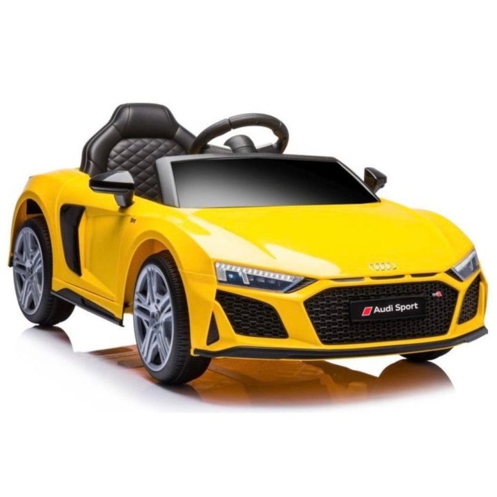 Vaikiškas elektrinis automobilis geltonas 14 kg Audi
