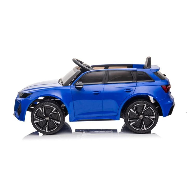 Vaikiškas akumuliatorinis automobilis mėlynas Audi RS6