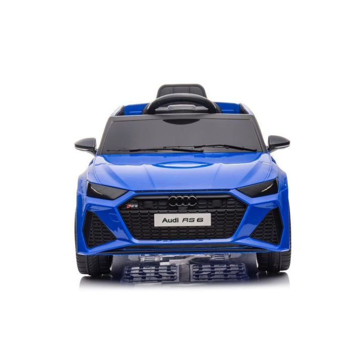 Vaikiškas akumuliatorinis automobilis mėlynas Audi RS6