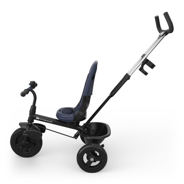 Triratukas 6in1 su sėdyne 360° tamsiai mėlynas Kinderkraft