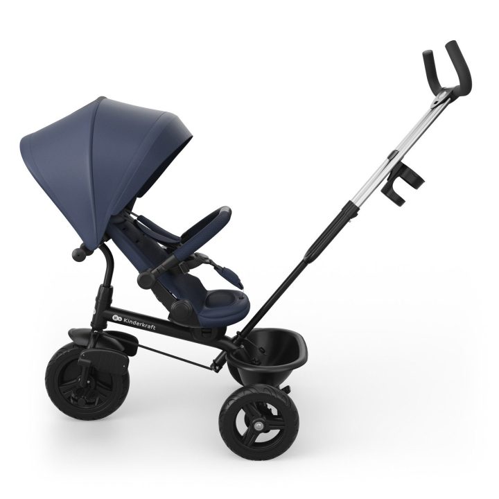 Triratukas 6in1 su sėdyne 360° tamsiai mėlynas Kinderkraft