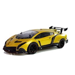 Nuotolinio valdymo lenktyninis automobilis auksinės spalvos
