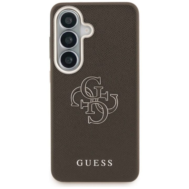 Dėklas skirtas Samsung Galaxy S26+ iš dirbtinės odos rudos Guess