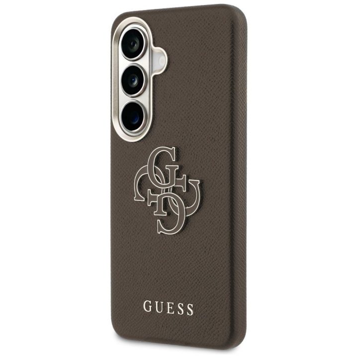 Dėklas skirtas Samsung Galaxy S26+ iš dirbtinės odos rudos Guess