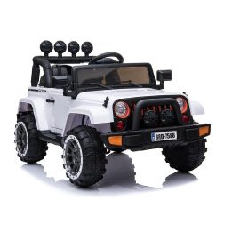 Elektrinis vaikų automobilis baltas su nuotoliniu valdymu