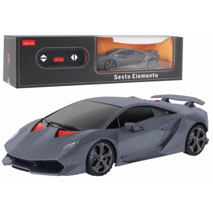 Pilkas Lamborghini Sesto Elemento 1:24 radijo valdomas modelis