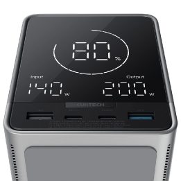 Cuktech nešiojama baterija 300W, 40000 mAh, belaidis įkrovimas – juoda