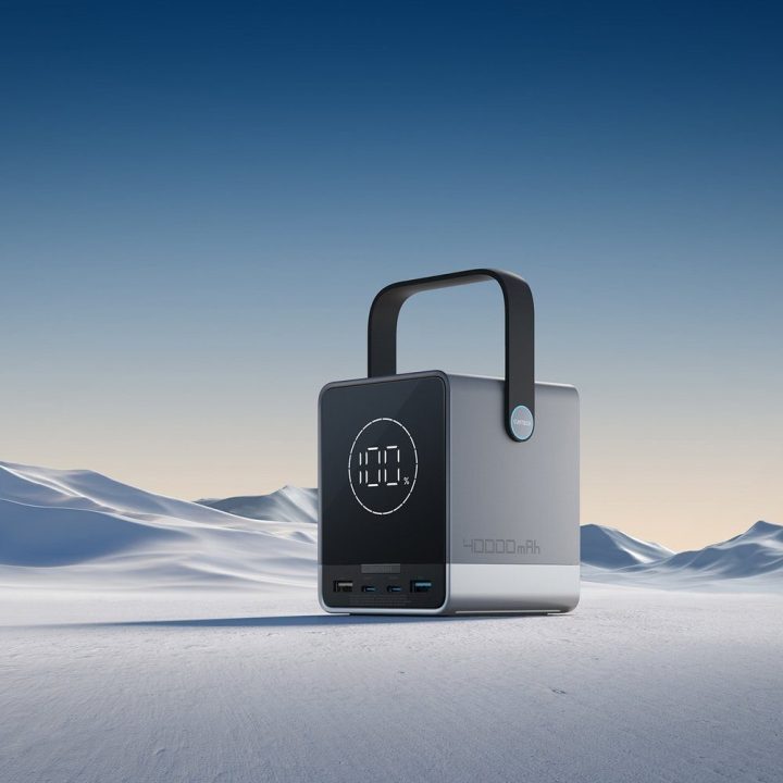 Cuktech nešiojama baterija 300W, 40000 mAh, belaidis įkrovimas – juoda
