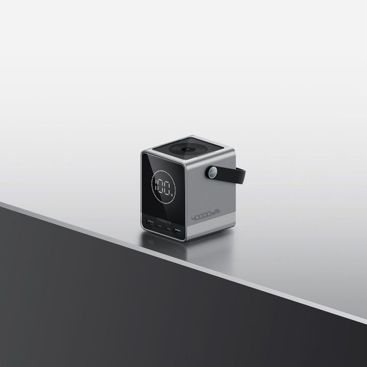 Cuktech nešiojama baterija 300W, 40000 mAh, belaidis įkrovimas – juoda