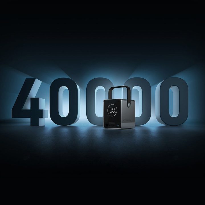 Cuktech nešiojama baterija 300W, 40000 mAh, belaidis įkrovimas – juoda