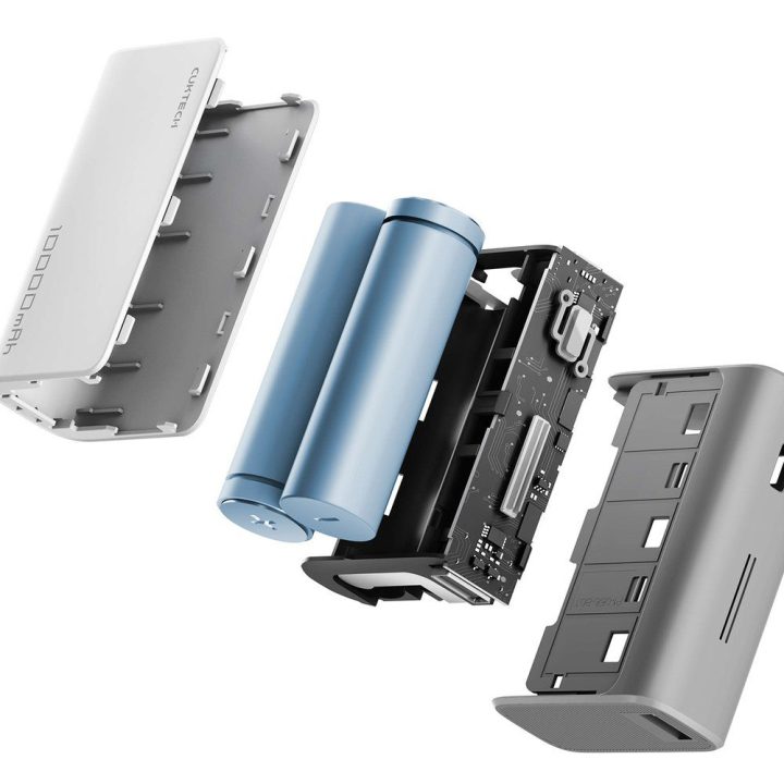 Cuktech CP13 10000 mAh pilkas powerbankas 30W (USB‑C + USB‑A)