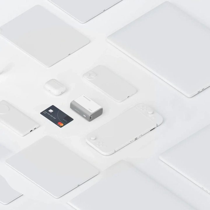 Cuktech CP13 10000 mAh pilkas powerbankas 30W (USB‑C + USB‑A)