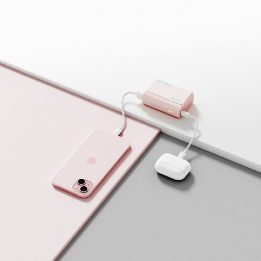 Cuktech CP13 rožinis 10000 mAh powerbankas (USB‑C + USB‑A, 30W)