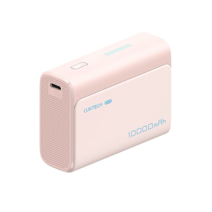 Cuktech CP13 rožinis 10000 mAh powerbankas (USB‑C + USB‑A, 30W)