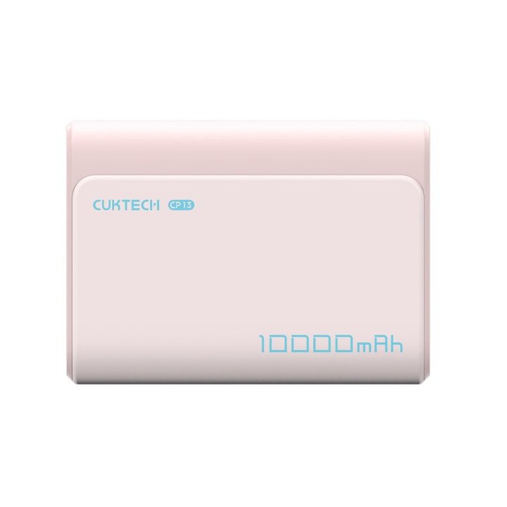 Cuktech CP13 rožinis 10000 mAh powerbankas (USB‑C + USB‑A, 30W)