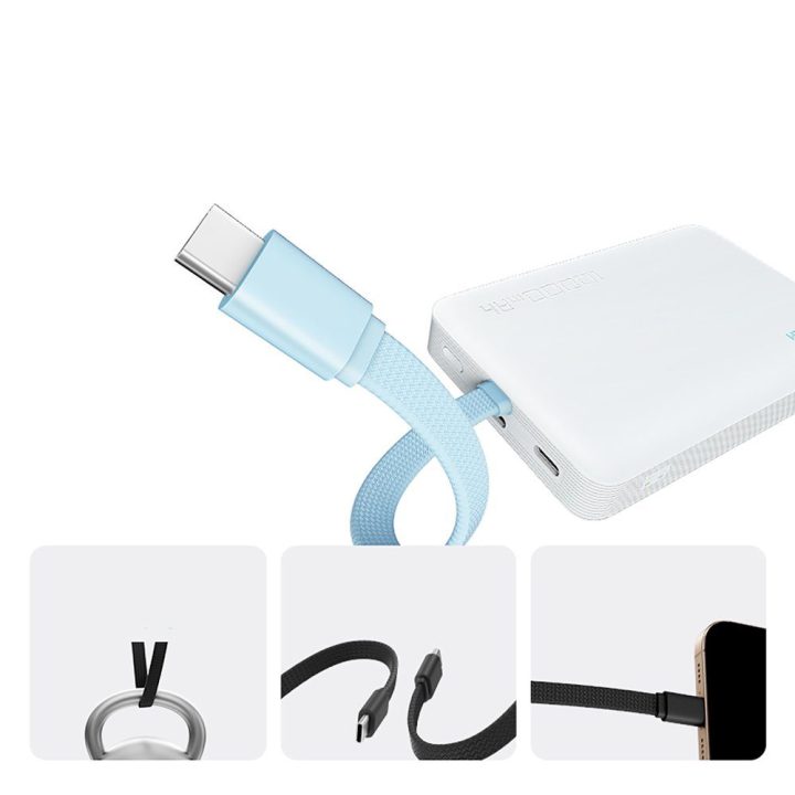 Cuktech CP132ML 10000 mAh magnetinis power bankas, baltas