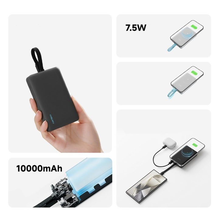 Cuktech CP132ML 10000 mAh magnetinis power bankas, baltas