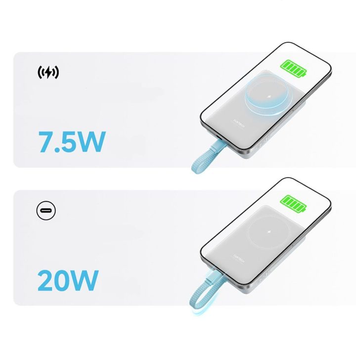 Cuktech CP132ML 10000 mAh magnetinis power bankas, baltas