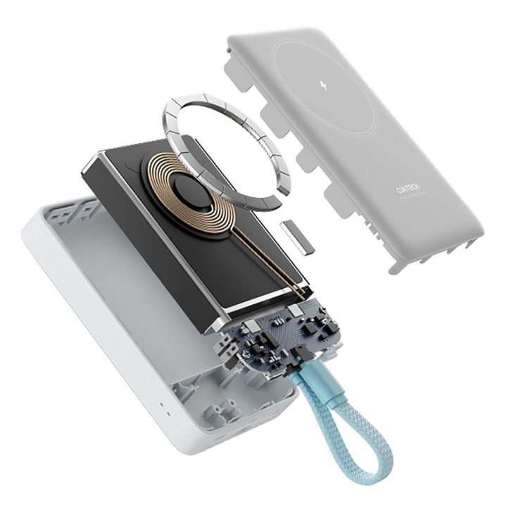 Cuktech CP132ML 10000 mAh magnetinis power bankas, baltas