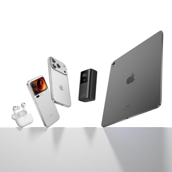Pilkas Cuktech PB1055 55W 10000 mAh powerbankas
