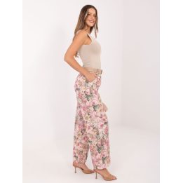 Tamsiai rožinės medžiaginės moteriškos kelnės (one size)