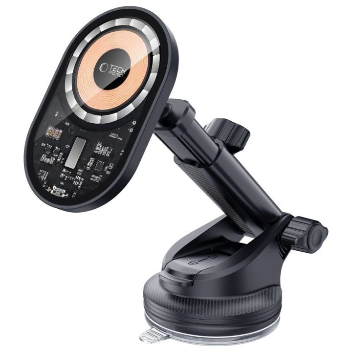 Tech‑Protect MM15W‑V6 magnetinis automobilinis laikiklis su MagSafe, juodas