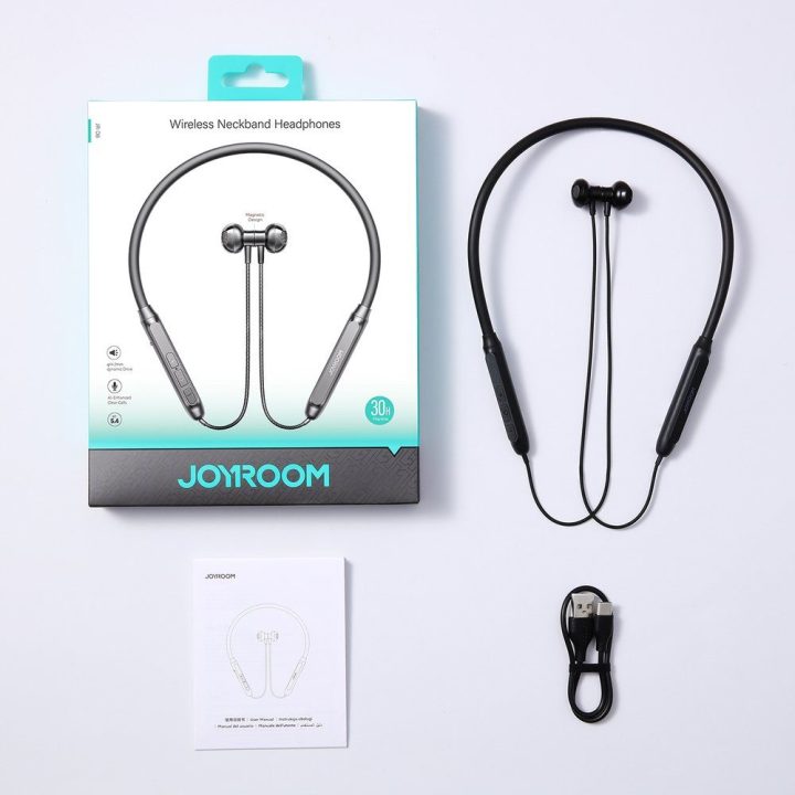 Joyroom JR-D8 belaidės ausinės su lankeliu, juodos
