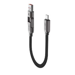 Acefast C13-05 USB-C–USB-A / USB-C kabelis, juodas 0,2 m