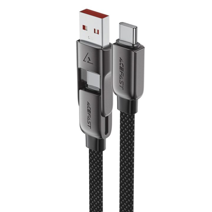 Acefast C13-04 USB‑C ↔ USB‑A laidas, 1.2 m, 3A, juodas