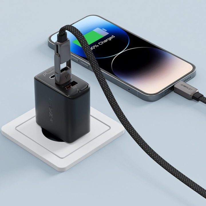 Acefast C13-04 USB‑C ↔ USB‑A laidas, 1.2 m, 3A, juodas