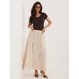 Smėlinės spalvos klostuotas moteriškas sijonas IT SD-3061.68