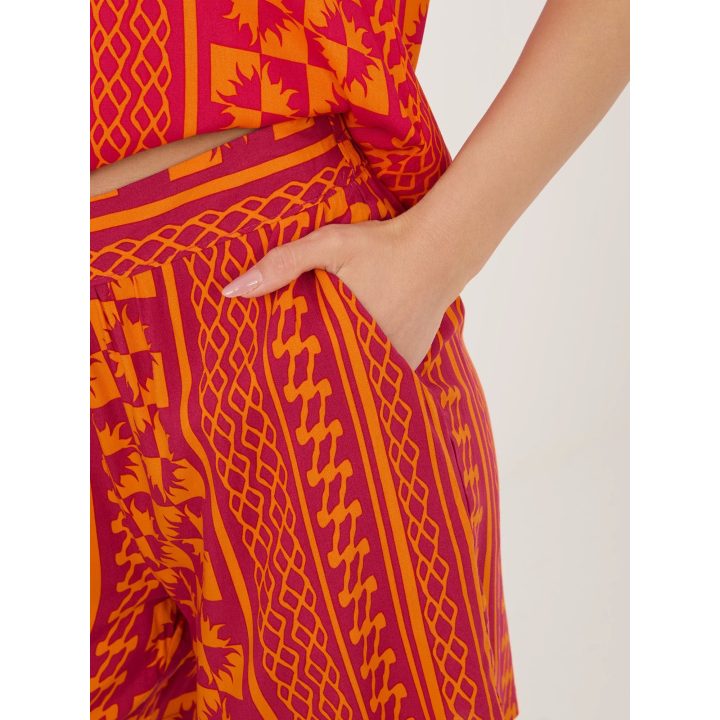 Oranžiniai moteriški šortai D73771M62489KD