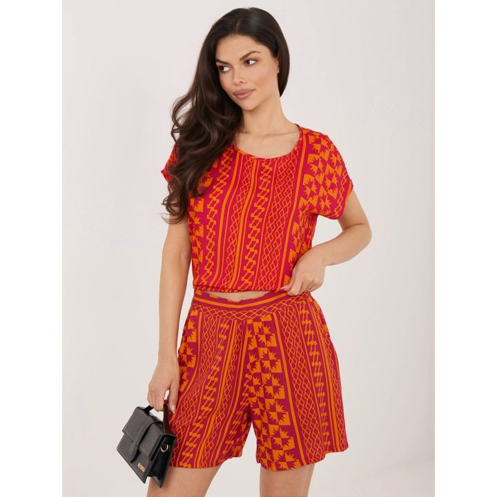 Oranžiniai moteriški šortai D73771M62489KD