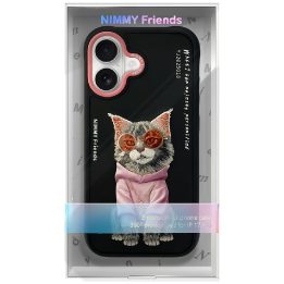 iPhone 17 dėklas Nimmy Glasses Cool Cat juodas