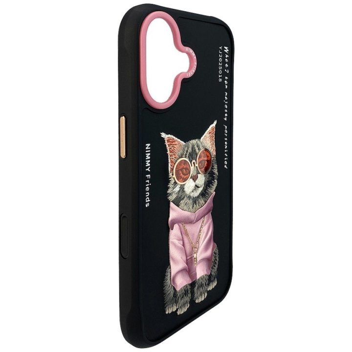 iPhone 17 dėklas Nimmy Glasses Cool Cat juodas