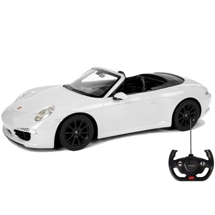 Baltas nuotoliniu būdu valdomas Porsche 911 Carrera S 1:12