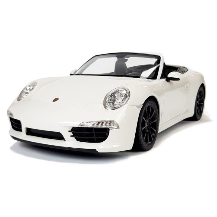 Baltas nuotoliniu būdu valdomas Porsche 911 Carrera S 1:12