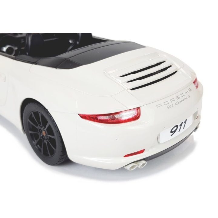 Baltas nuotoliniu būdu valdomas Porsche 911 Carrera S 1:12