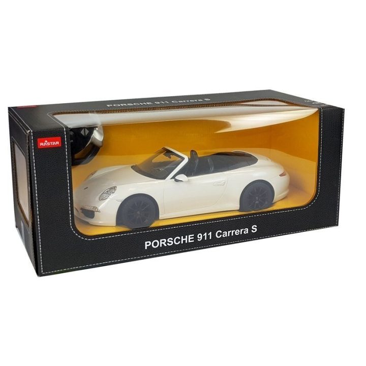 Baltas nuotoliniu būdu valdomas Porsche 911 Carrera S 1:12