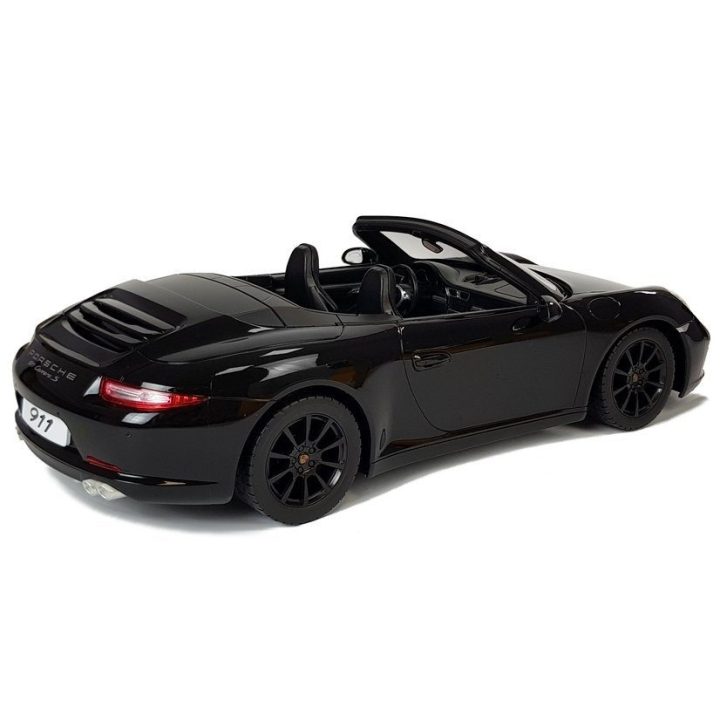 Juodas Porsche 911 Carrera S (1:12) – Rastar nuotoliniu būdu valdomas modelis