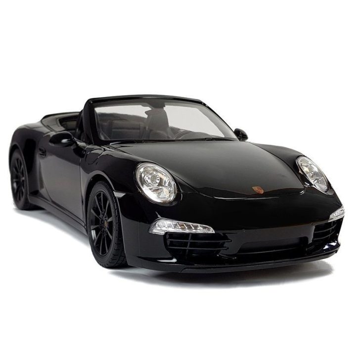 Juodas Porsche 911 Carrera S (1:12) – Rastar nuotoliniu būdu valdomas modelis