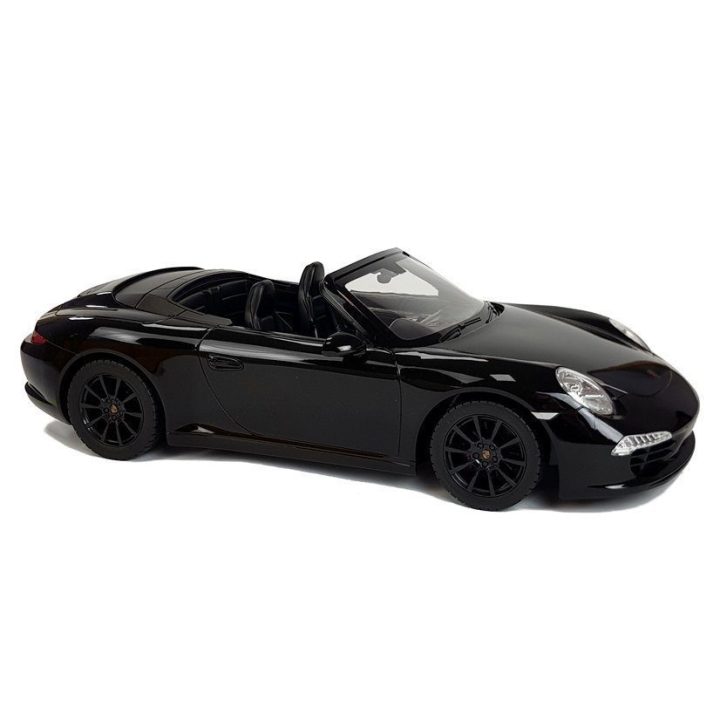 Juodas Porsche 911 Carrera S (1:12) – Rastar nuotoliniu būdu valdomas modelis