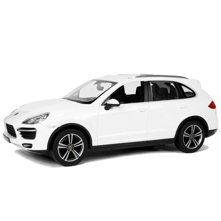 Porsche Cayenne nuotoliniu valdomas automobilis, baltas, 1:14 (Rastar)