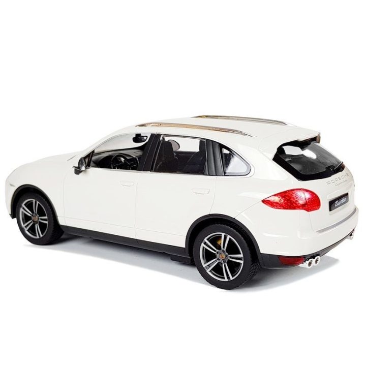 Porsche Cayenne nuotoliniu valdomas automobilis, baltas, 1:14 (Rastar)