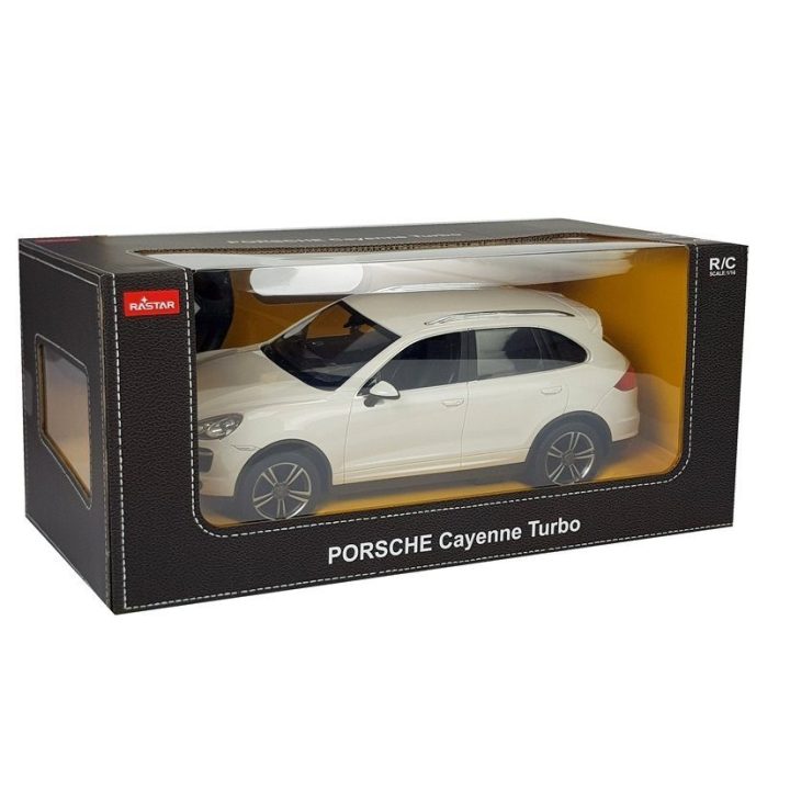 Porsche Cayenne nuotoliniu valdomas automobilis, baltas, 1:14 (Rastar)