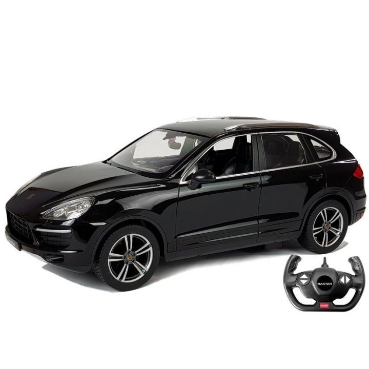 Porsche Cayenne Turbo 1:14 nuotoliniu būdu valdomas modelis, juodas (Rastar)