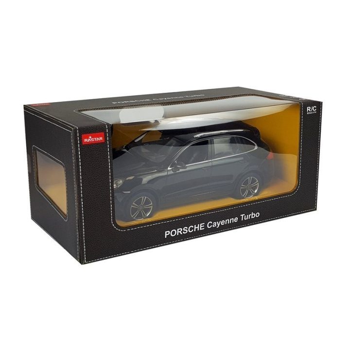 Porsche Cayenne Turbo 1:14 nuotoliniu būdu valdomas modelis, juodas (Rastar)