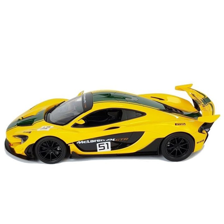 McLaren P1 GTR Rastar 1:14 geltonas nuotoliniu būdu valdomas modelis
