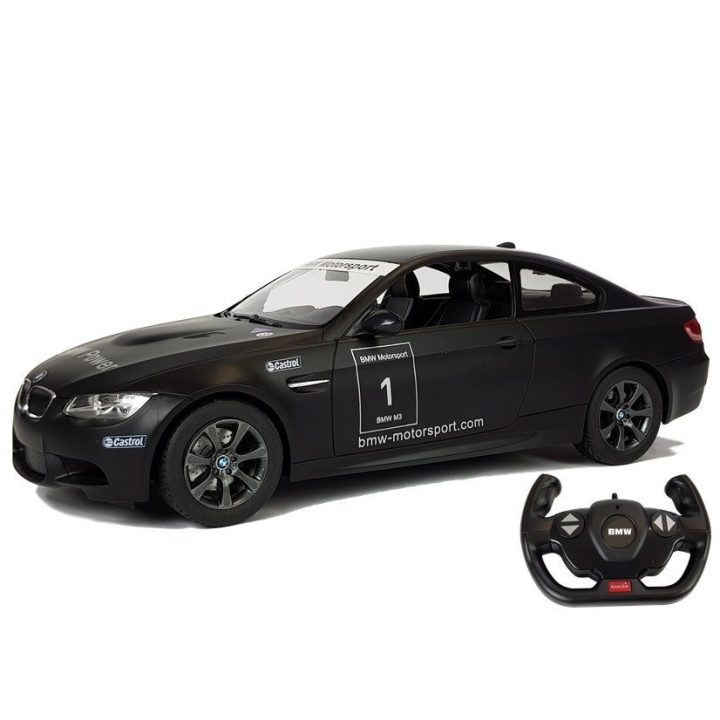 Juodas BMW M3 1:14 nuotoliniu būdu valdomas modelis (Rastar)