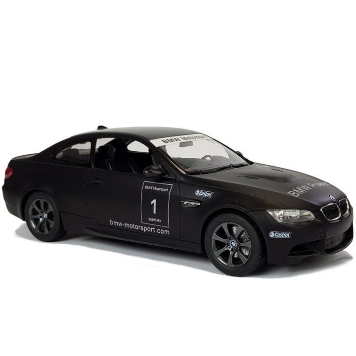 Juodas BMW M3 1:14 nuotoliniu būdu valdomas modelis (Rastar)